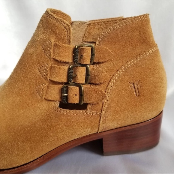 EUC Frye Womens Ray Bootie Ankle Boot Tan Suede Women’s Size 8 M - Picture 2 of 8